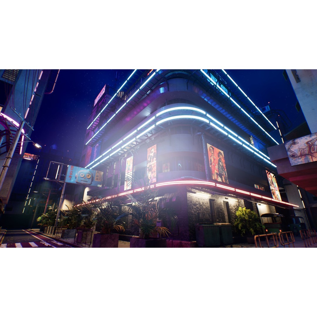 Bangkok Cyberpunk City 3D Model – Low Poly Game Asset for Unreal Engine - View 12