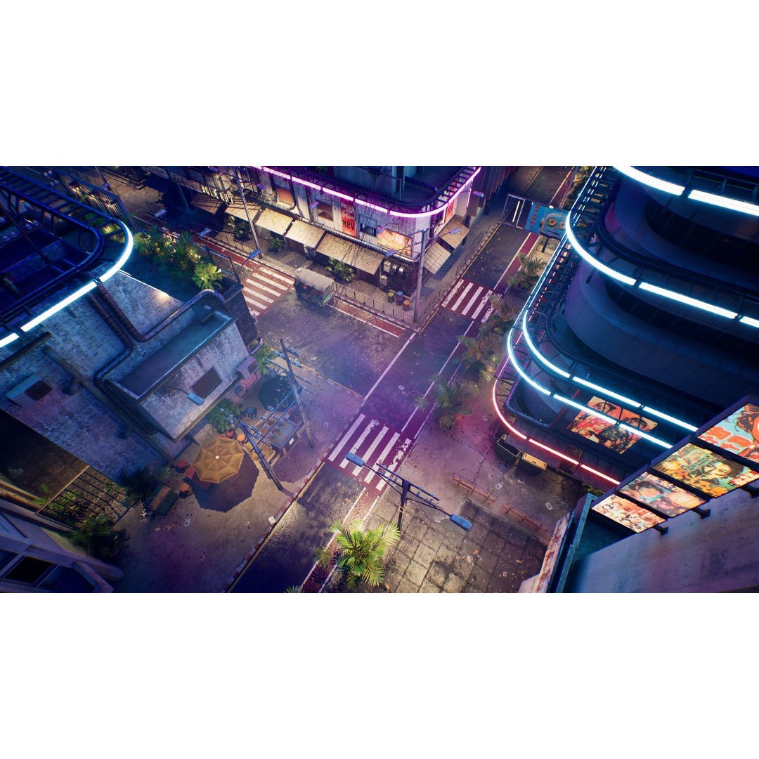 Bangkok Cyberpunk City 3D Model – Low Poly Game Asset for Unreal Engine - View 15