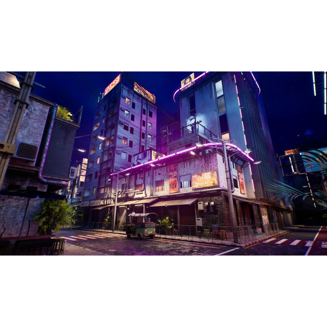 Bangkok Cyberpunk City 3D Model – Low Poly Game Asset for Unreal Engine - View 16