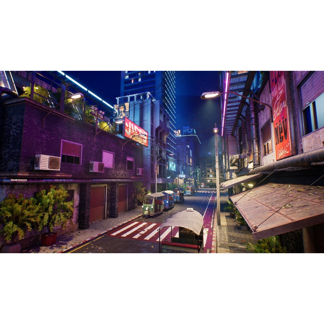 Bangkok Cyberpunk City 3D Model – Low Poly Game Asset for Unreal Engine - View 18