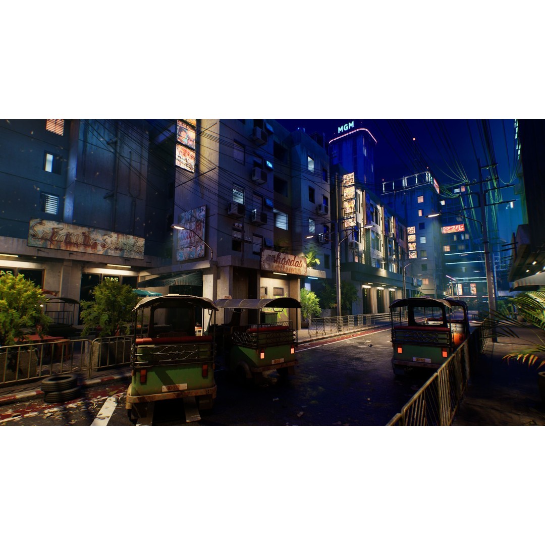 Bangkok Cyberpunk City 3D Model – Low Poly Game Asset for Unreal Engine - View 21