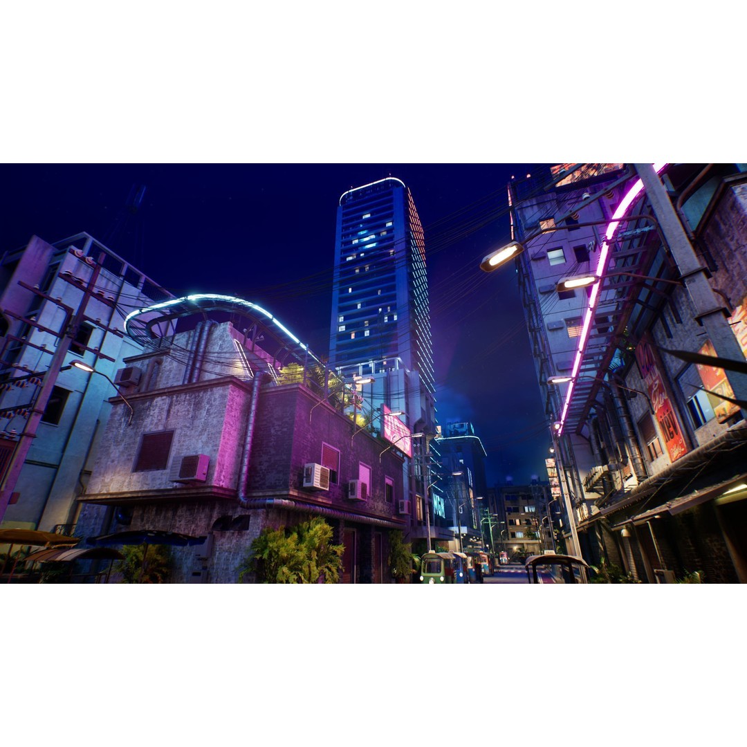 Bangkok Cyberpunk City 3D Model – Low Poly Game Asset for Unreal Engine - View 25
