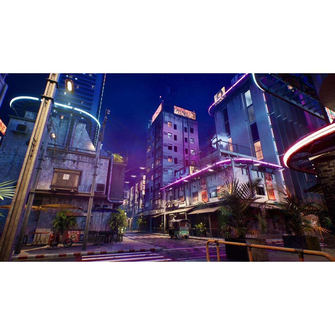 Bangkok Cyberpunk City 3D Model – Low Poly Game Asset for Unreal Engine - View 26