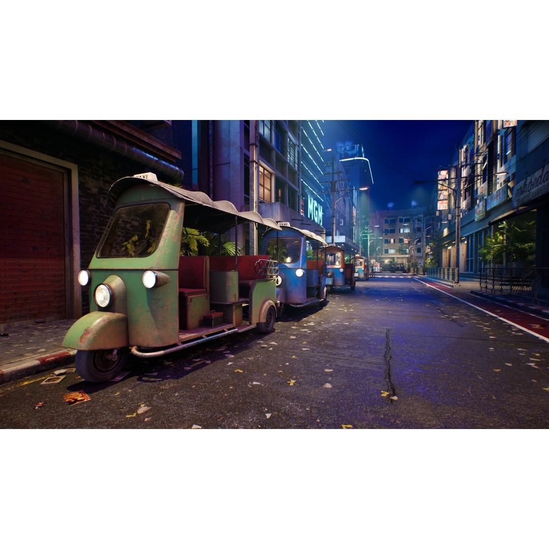 Bangkok Cyberpunk City 3D Model – Low Poly Game Asset for Unreal Engine - View 27