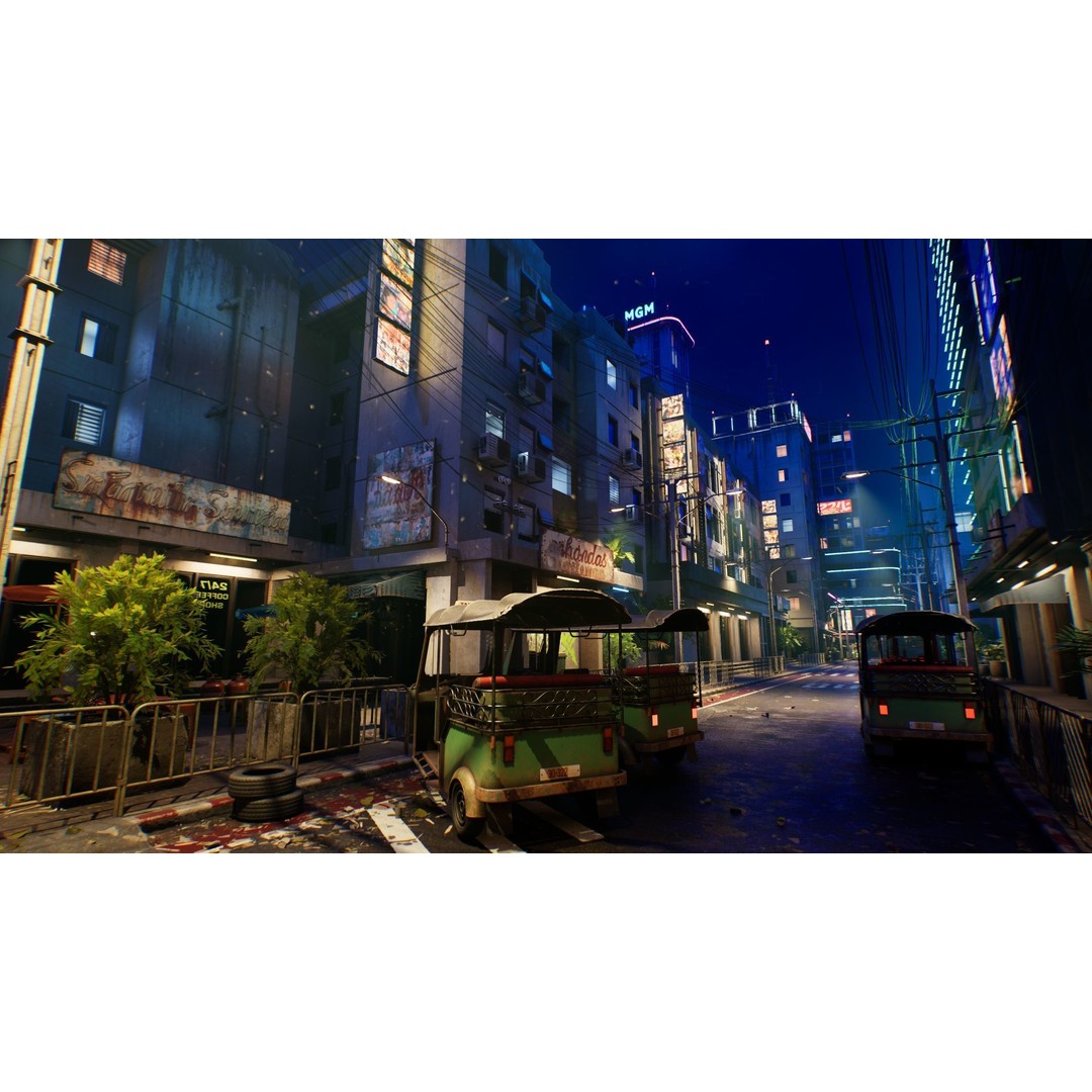 Bangkok Cyberpunk City 3D Model – Low Poly Game Asset for Unreal Engine - View 29