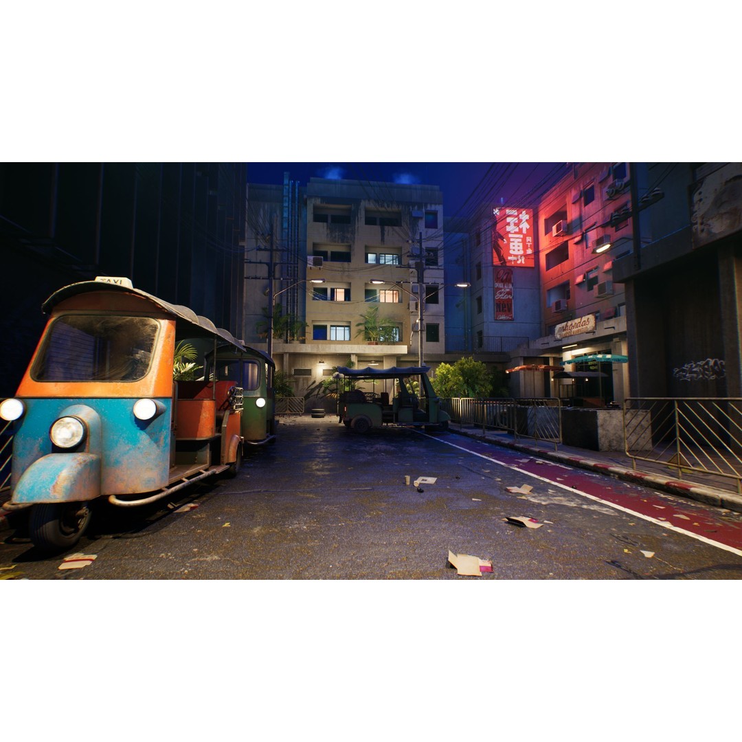 Bangkok Cyberpunk City 3D Model – Low Poly Game Asset for Unreal Engine - View 3