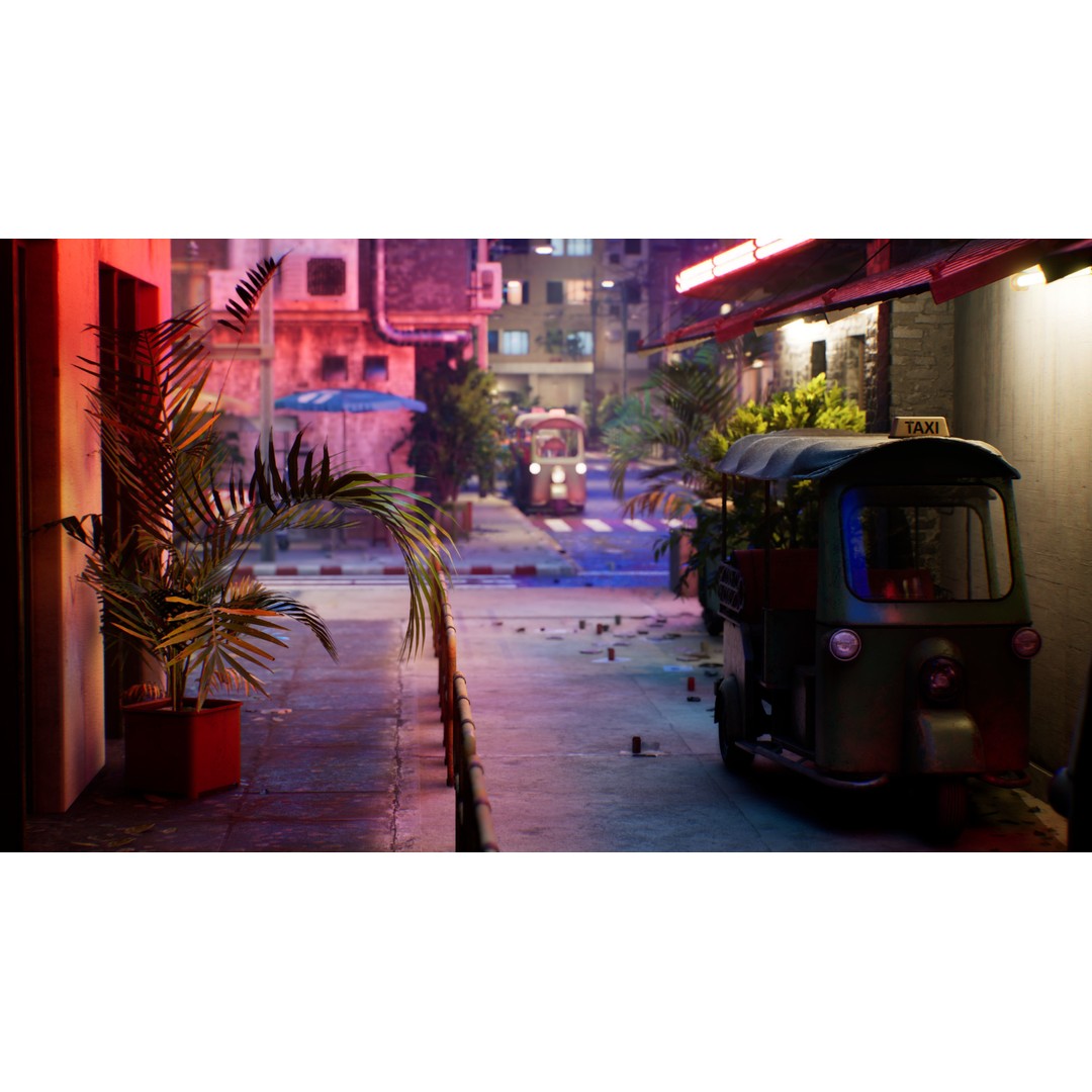 Bangkok Cyberpunk City 3D Model – Low Poly Game Asset for Unreal Engine - View 31