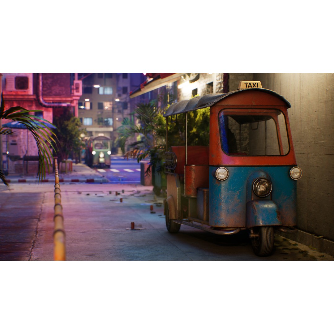 Bangkok Cyberpunk City 3D Model – Low Poly Game Asset for Unreal Engine - View 32