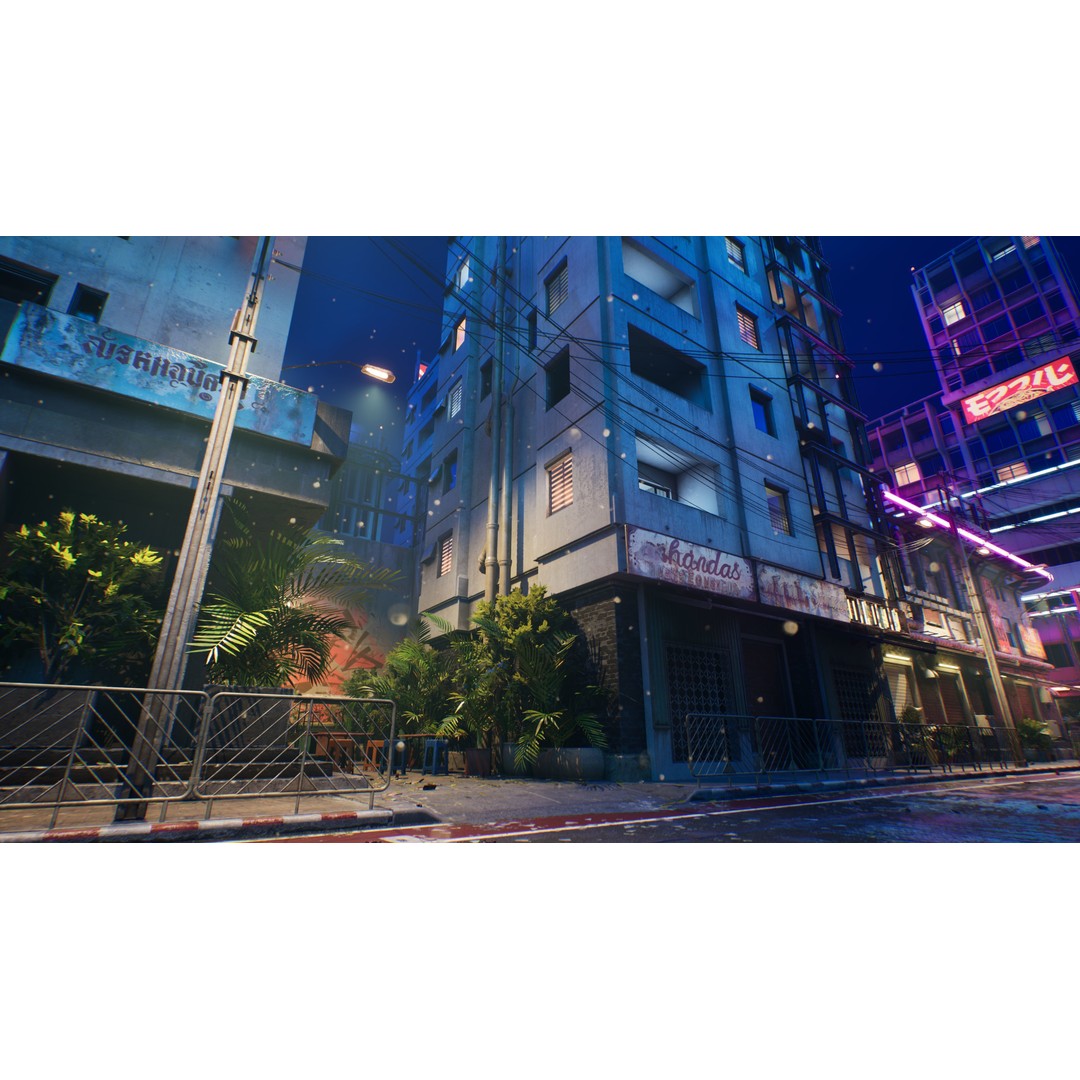 Bangkok Cyberpunk City 3D Model – Low Poly Game Asset for Unreal Engine - View 33