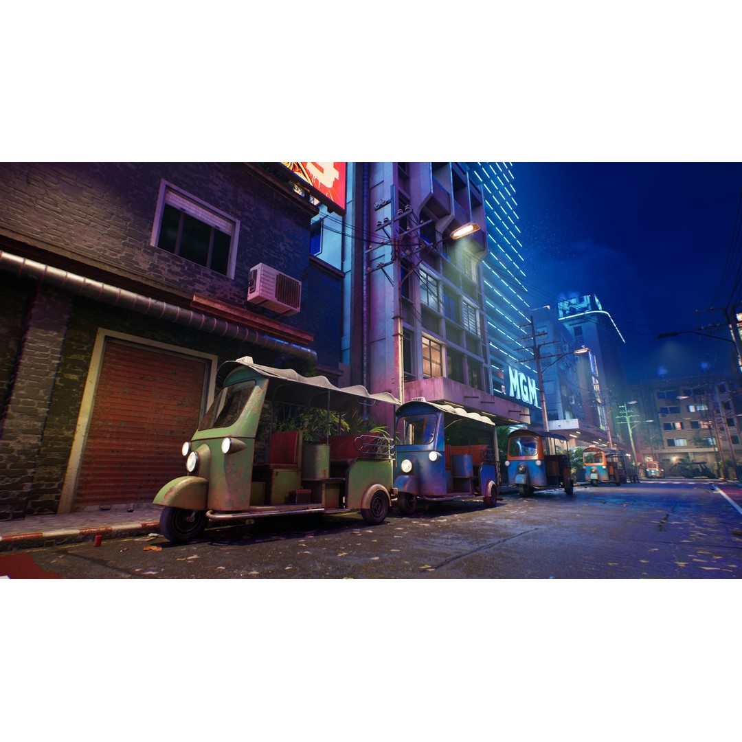 Bangkok Cyberpunk City 3D Model – Low Poly Game Asset for Unreal Engine - View 37