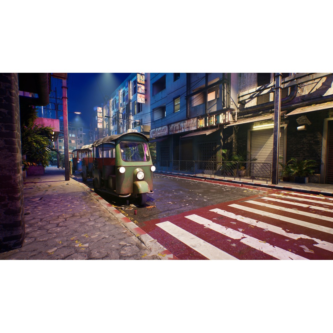 Bangkok Cyberpunk City 3D Model – Low Poly Game Asset for Unreal Engine - View 38