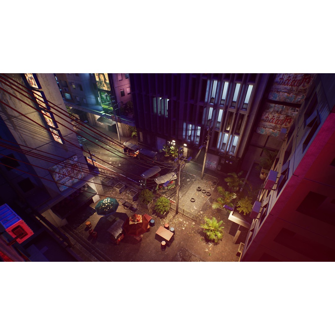 Bangkok Cyberpunk City 3D Model – Low Poly Game Asset for Unreal Engine - View 4