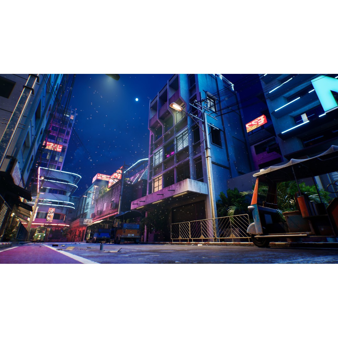 Bangkok Cyberpunk City 3D Model – Low Poly Game Asset for Unreal Engine - View 40