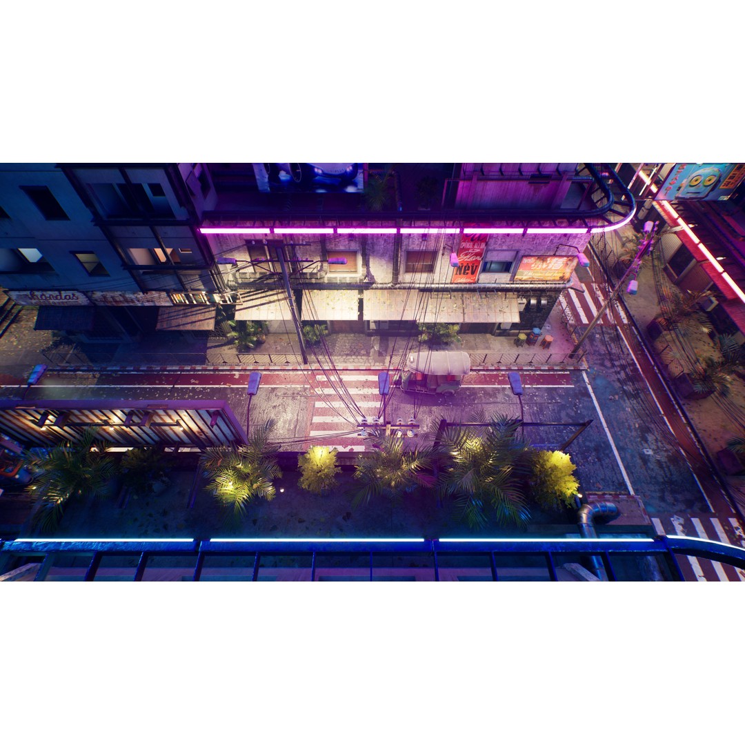Bangkok Cyberpunk City 3D Model – Low Poly Game Asset for Unreal Engine - View 43