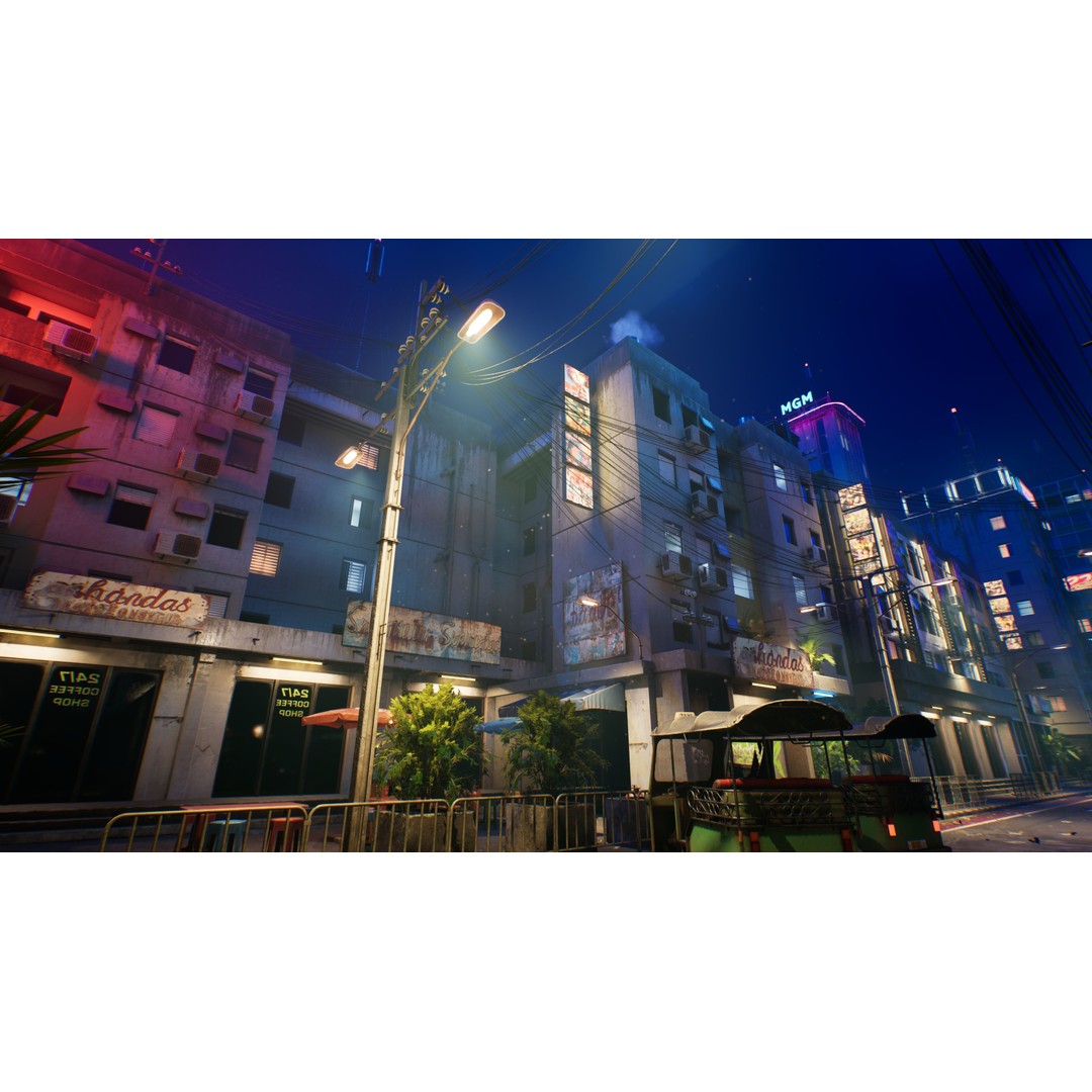 Bangkok Cyberpunk City 3D Model – Low Poly Game Asset for Unreal Engine - View 47