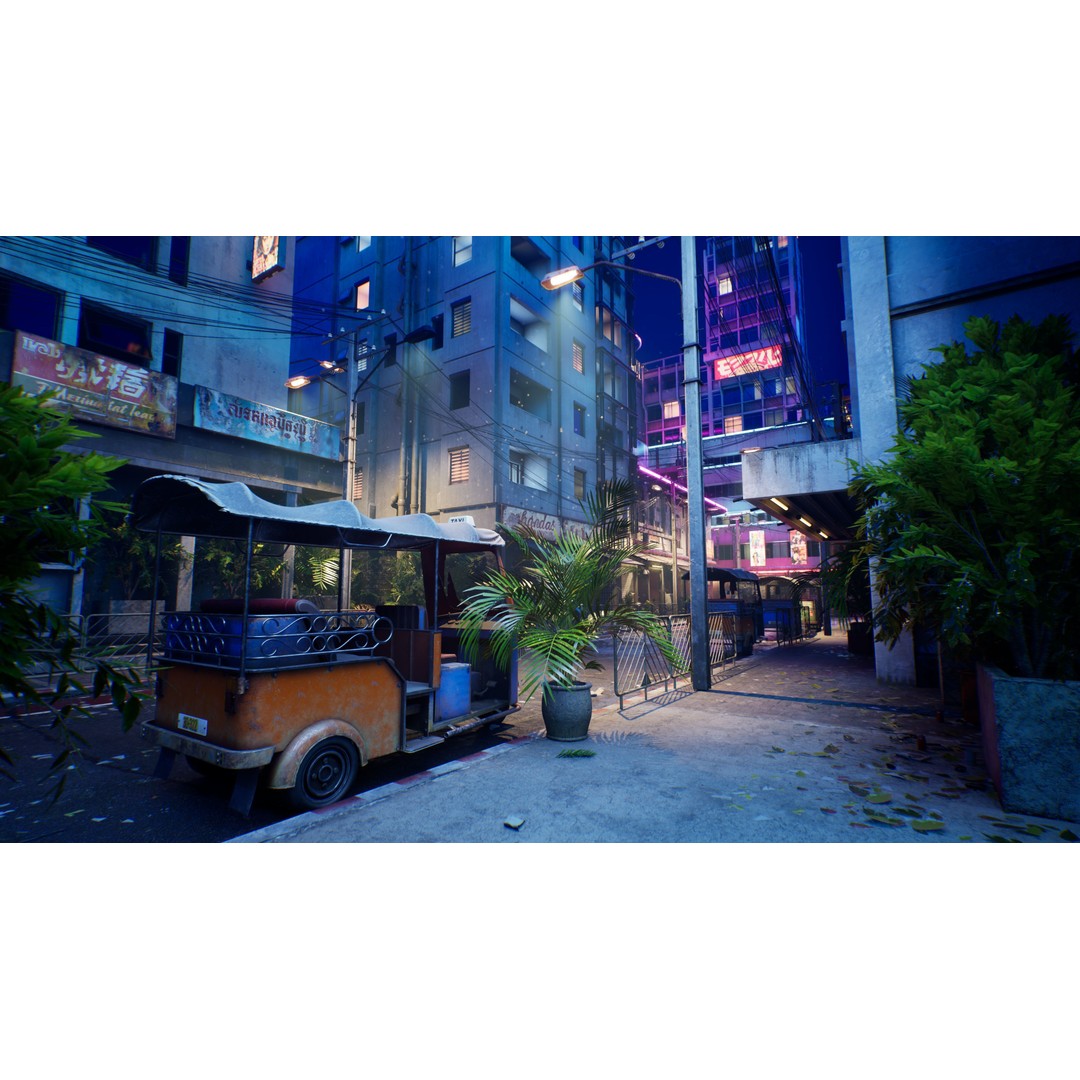 Bangkok Cyberpunk City 3D Model – Low Poly Game Asset for Unreal Engine - View 51