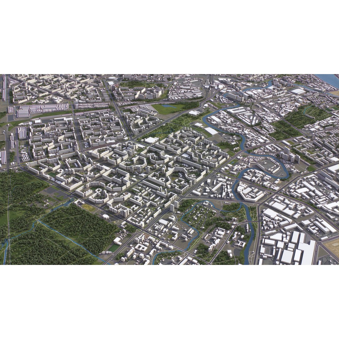 St Petersburg 3D Model – Low Poly Cityscape Asset, FBX, OBJ - View 10