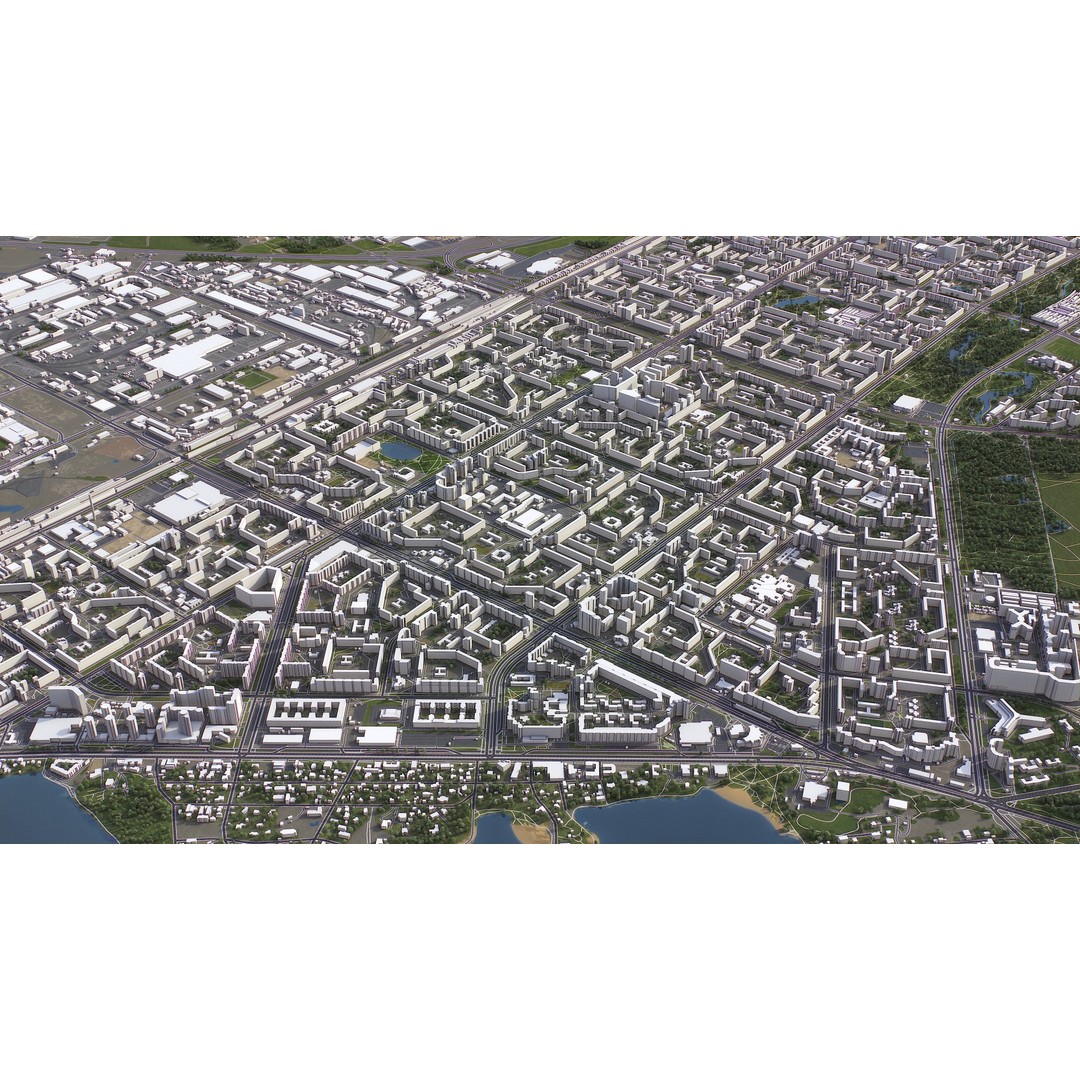 St Petersburg 3D Model – Low Poly Cityscape Asset, FBX, OBJ - View 12