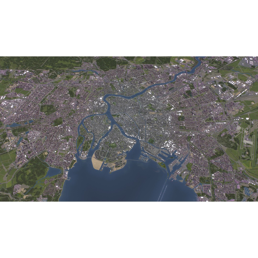 St Petersburg 3D Model – Low Poly Cityscape Asset, FBX, OBJ - View 18