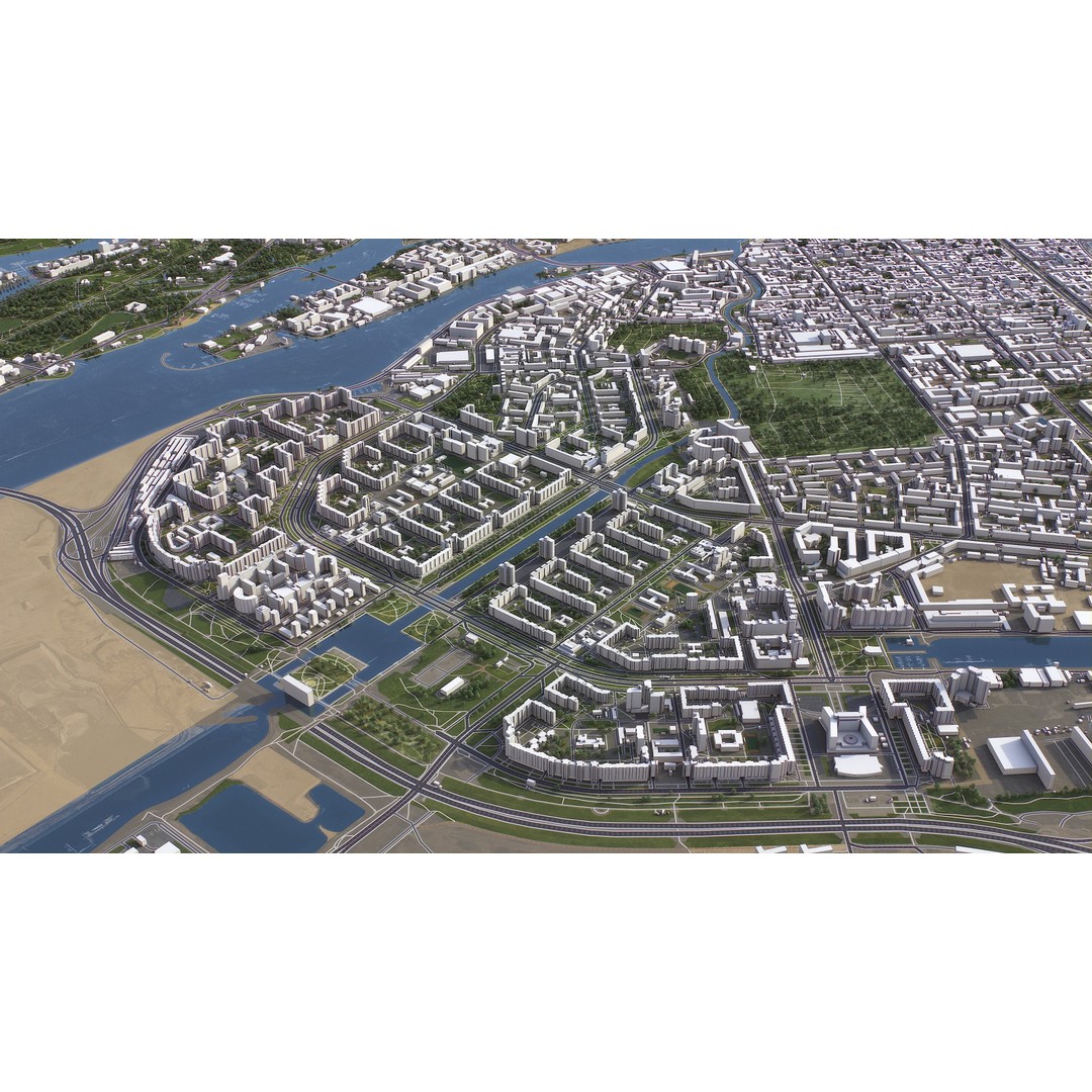 St Petersburg 3D Model – Low Poly Cityscape Asset, FBX, OBJ - View 8