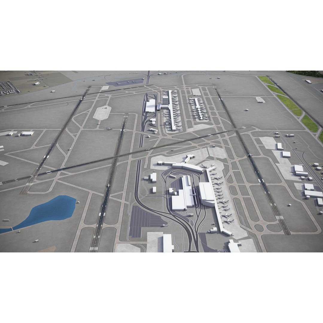 Detroit 3D Model – Low Poly Cityscape Asset, FBX, Game Ready