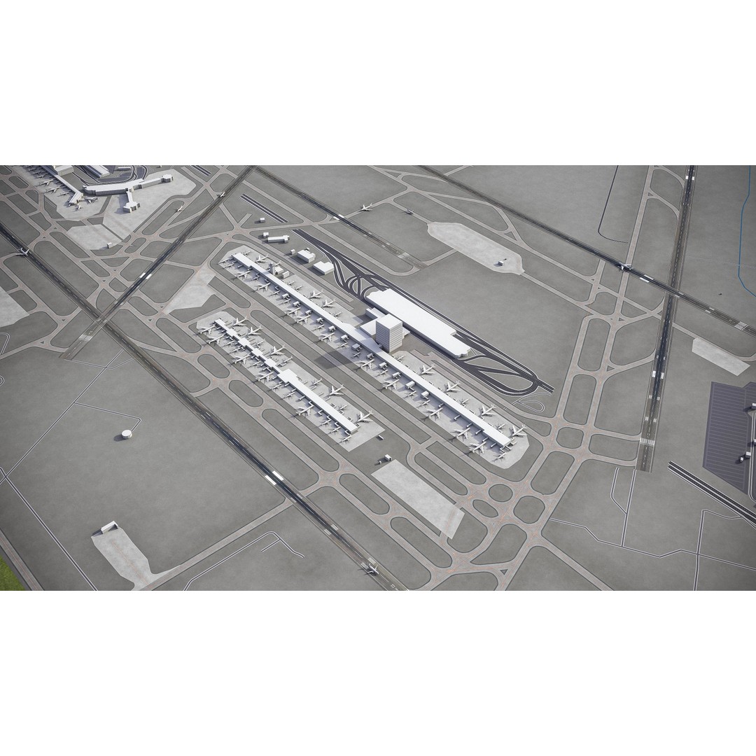 Detroit 3D Model – Low Poly Cityscape Asset, FBX, Game Ready - View 31