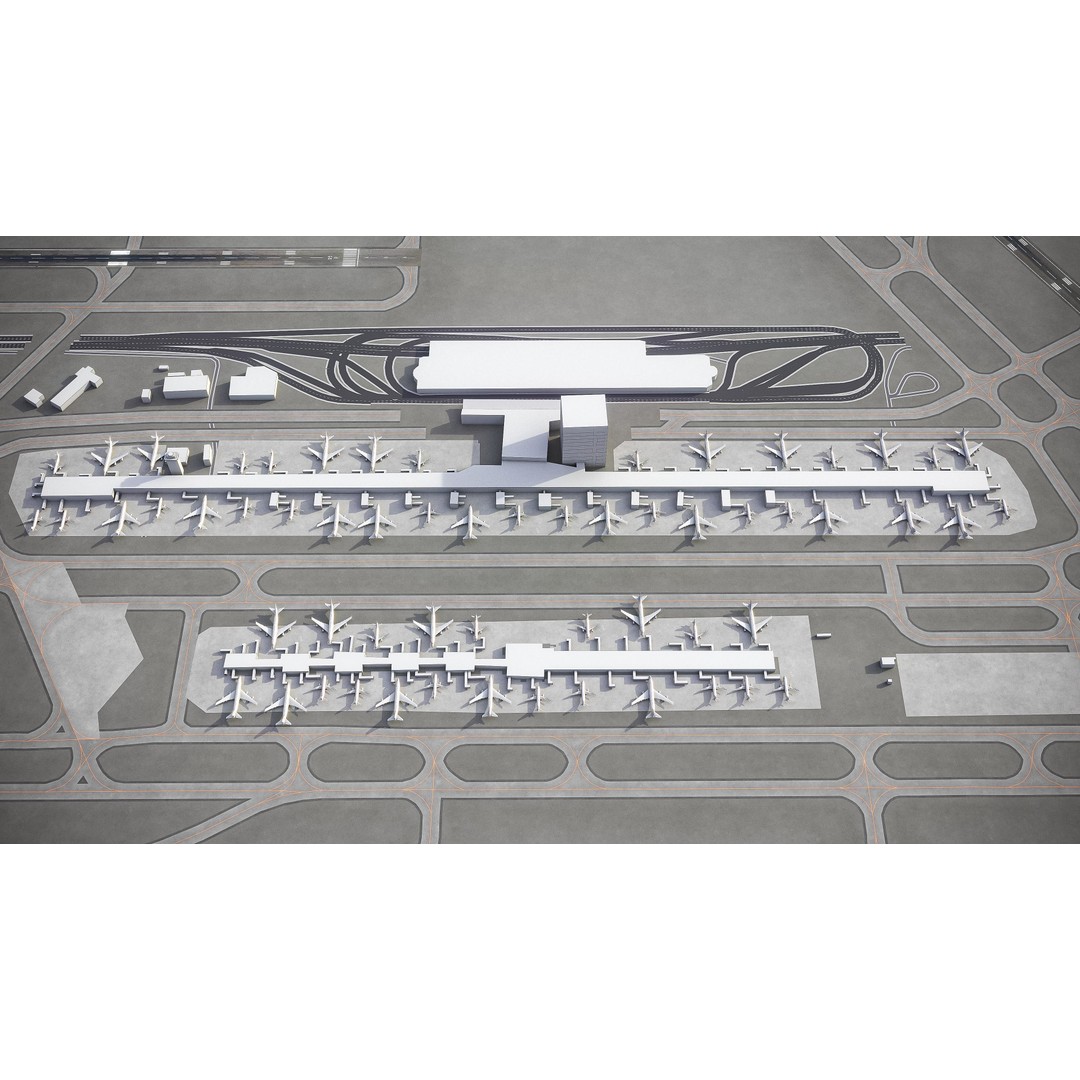 Detroit 3D Model – Low Poly Cityscape Asset, FBX, Game Ready - View 32