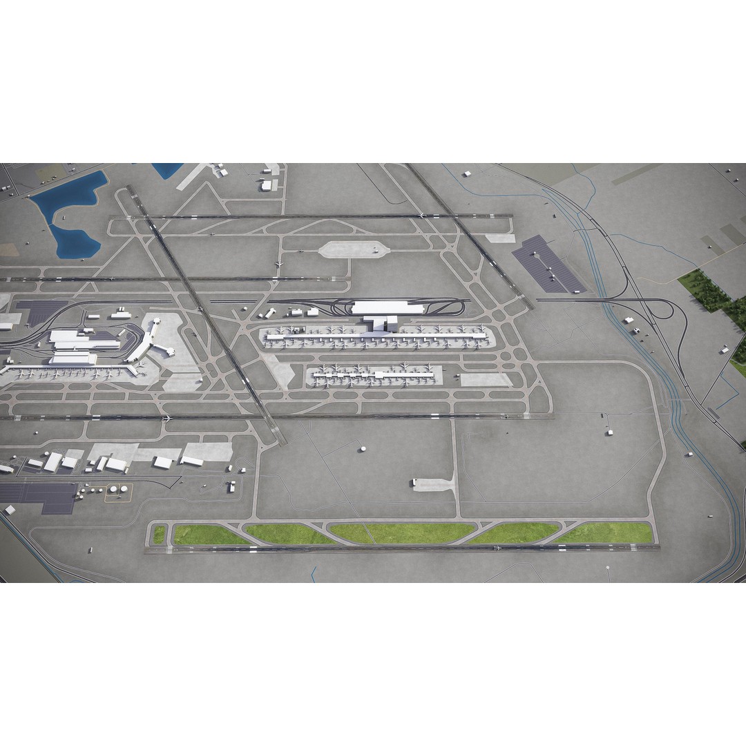 Detroit 3D Model – Low Poly Cityscape Asset, FBX, Game Ready - View 33