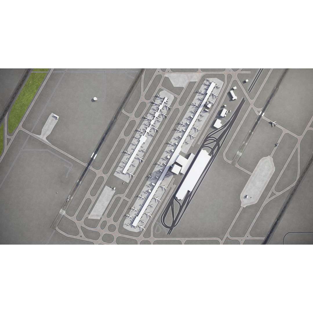 Detroit 3D Model – Low Poly Cityscape Asset, FBX, Game Ready - View 37