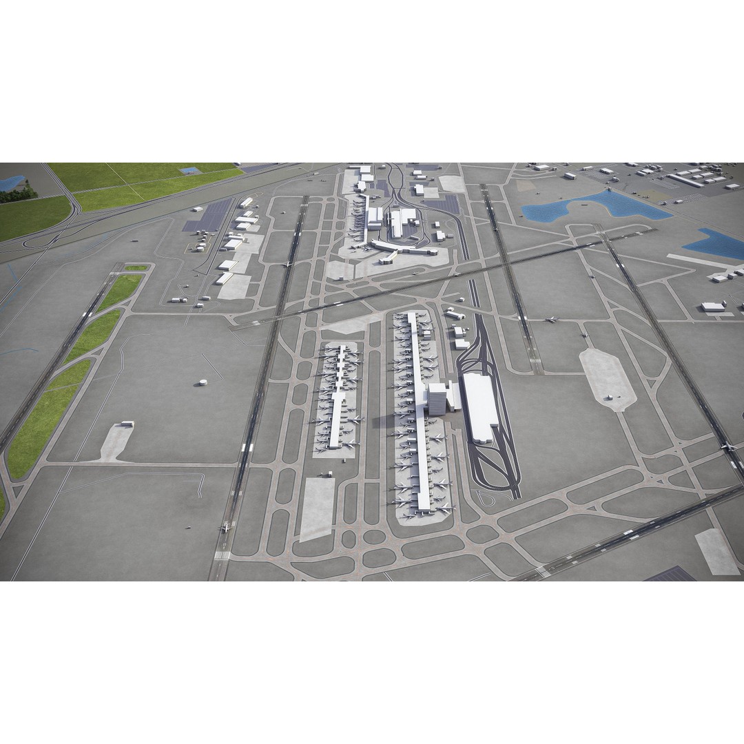Detroit 3D Model – Low Poly Cityscape Asset, FBX, Game Ready - View 40