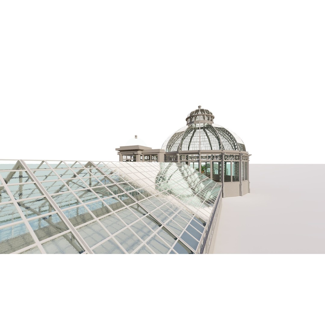 Glass Building 3D Model – Classic Commercial Structure, FBX, OBJ
