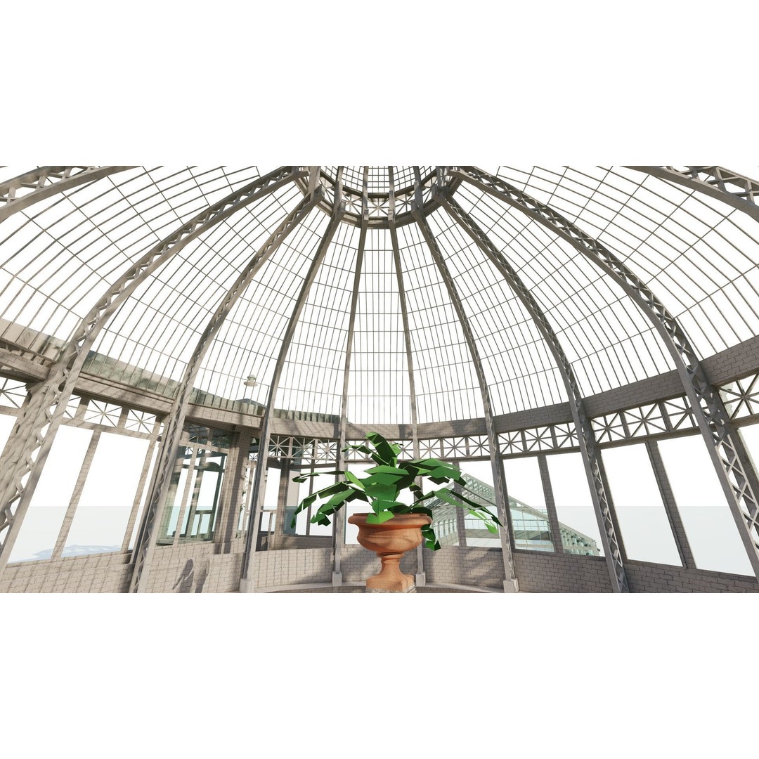 Glass Building 3D Model – Classic Commercial Structure, FBX, OBJ - View 4