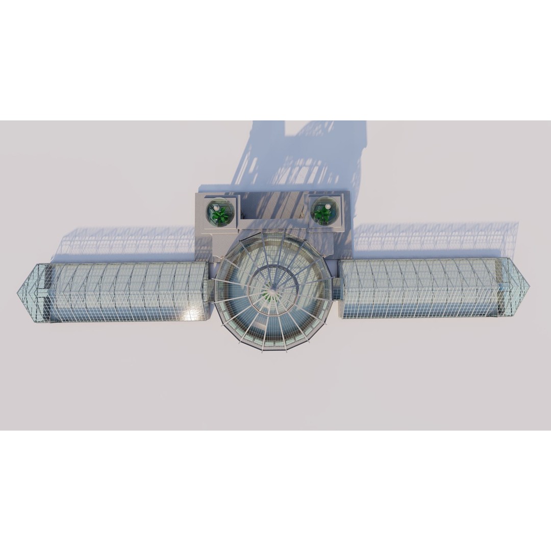 Glass Building 3D Model – Classic Commercial Structure, FBX, OBJ - View 5
