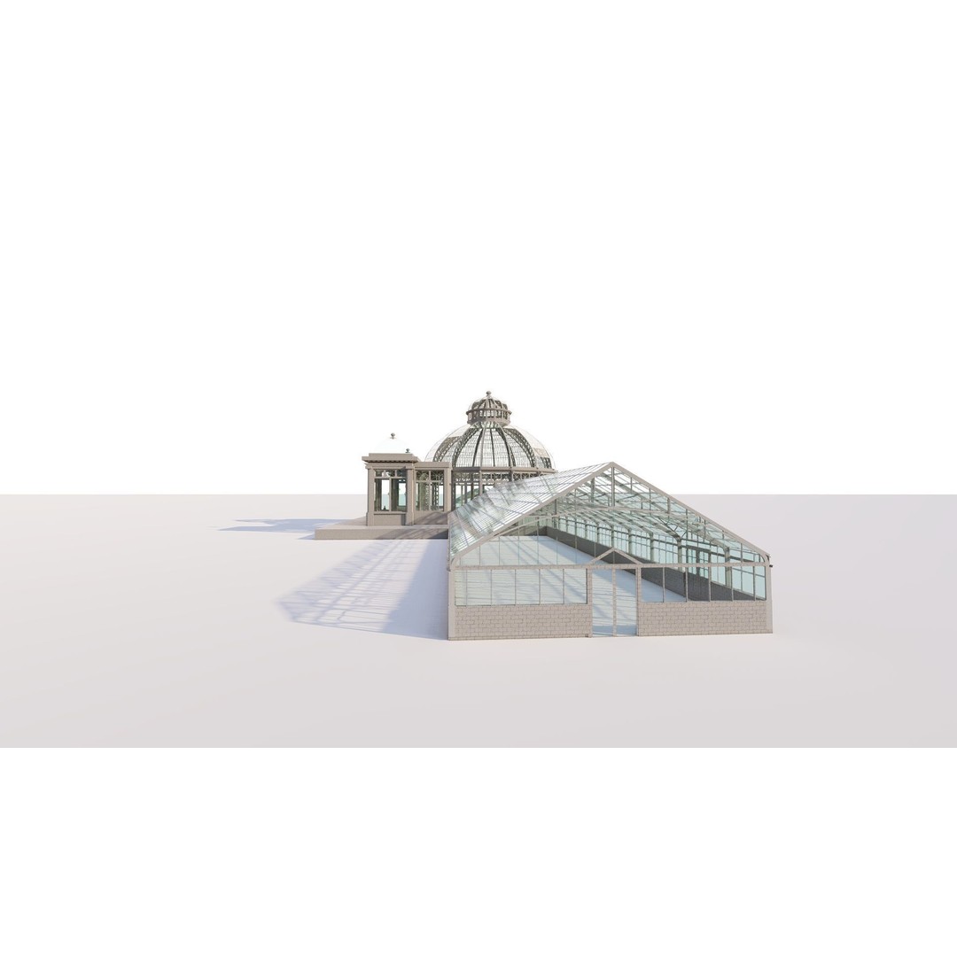 Glass Building 3D Model – Classic Commercial Structure, FBX, OBJ - View 6