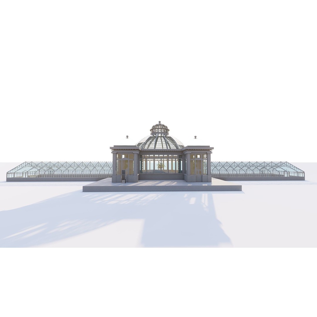 Glass Building 3D Model – Classic Commercial Structure, FBX, OBJ - View 7