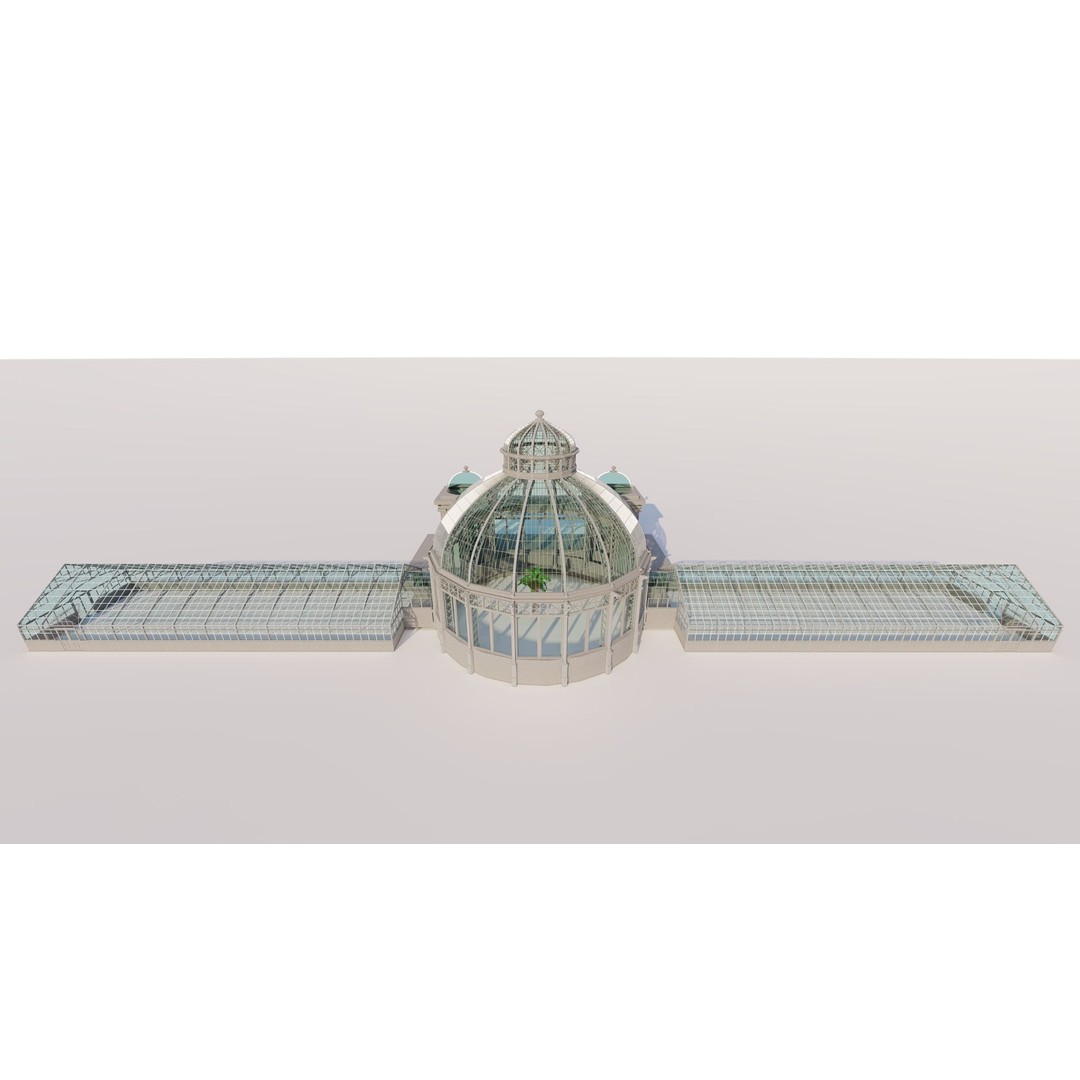 Glass Building 3D Model – Classic Commercial Structure, FBX, OBJ - View 8