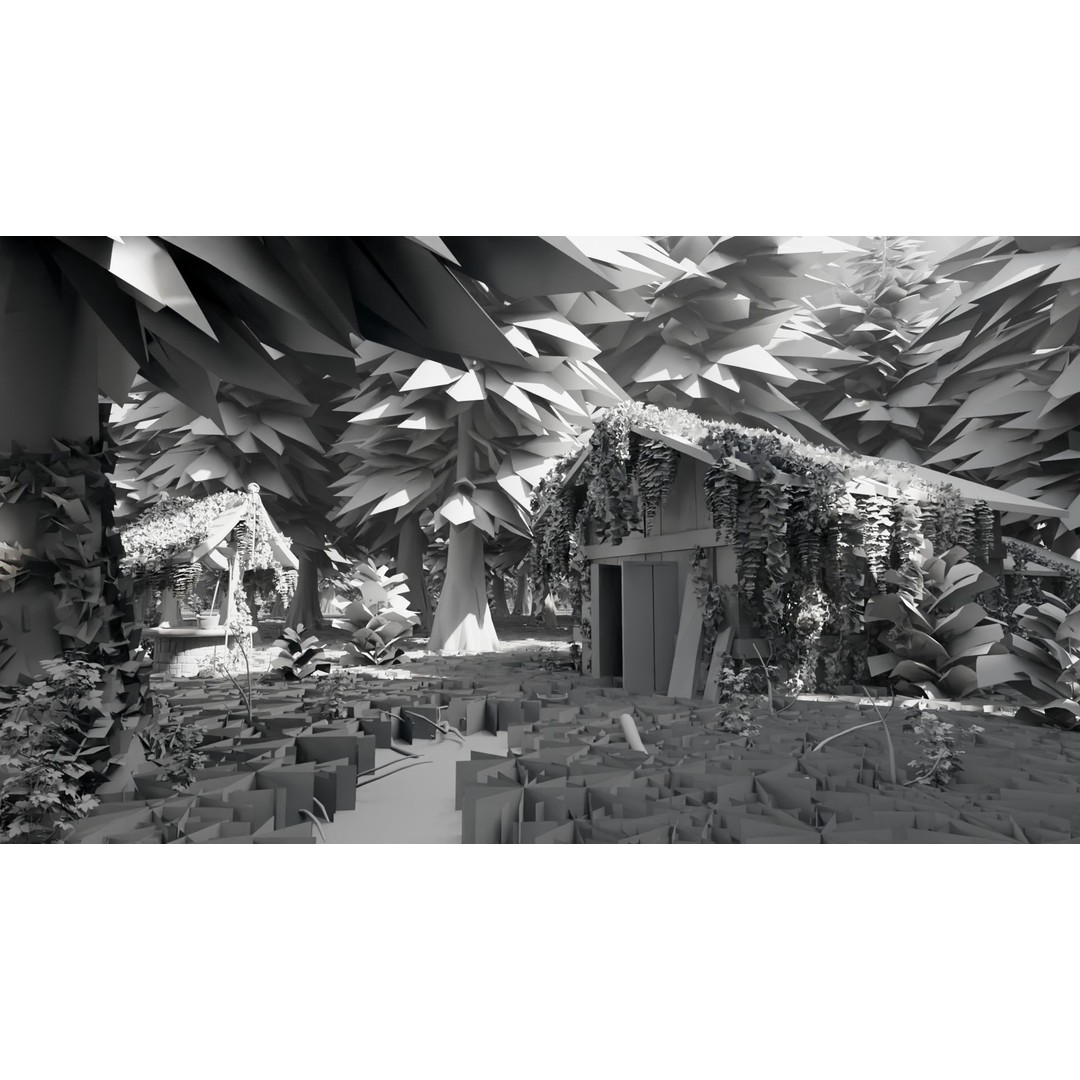 Abandoned Shack 3D Model – High Poly Forest Scene, Blender, FBX, OBJ - View 10