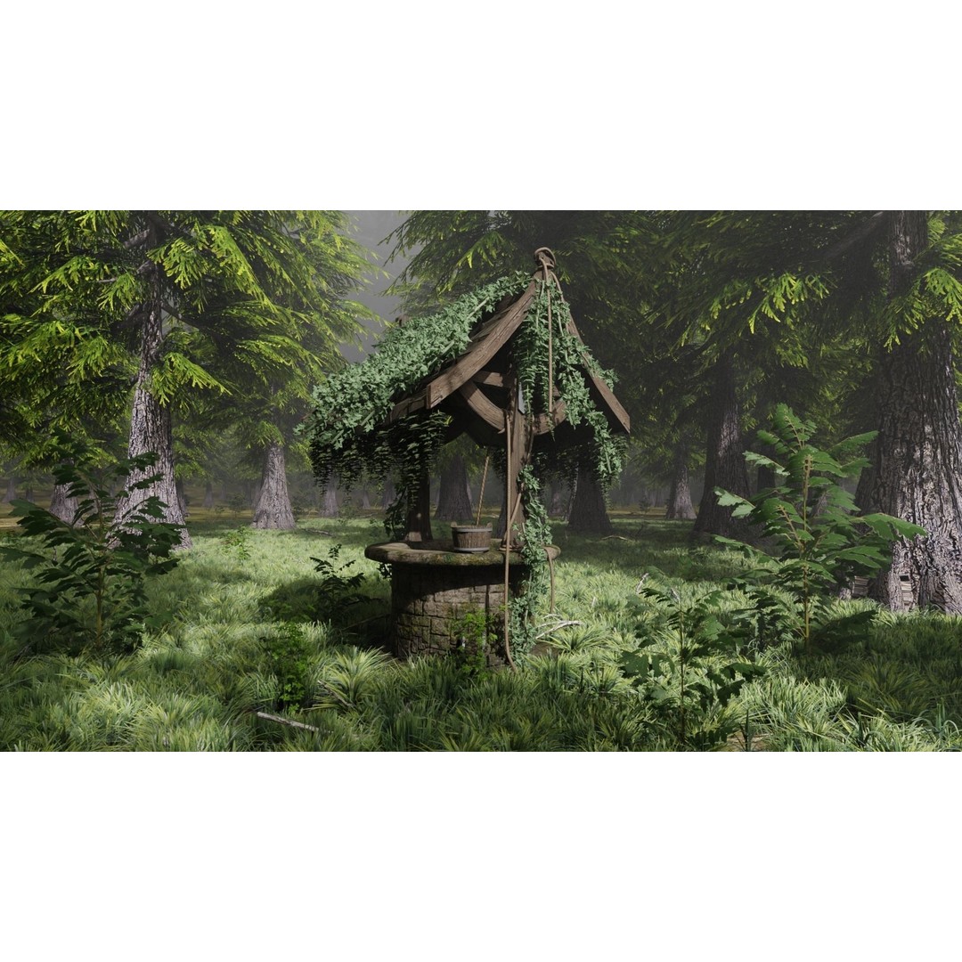 Abandoned Shack 3D Model – High Poly Forest Scene, Blender, FBX, OBJ - View 5