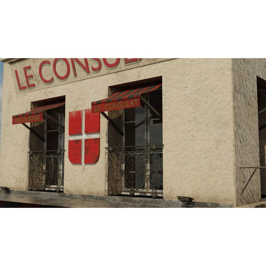 Le Consulat Paris Restaurant 3D Model – Realistic Street Scene, FBX, PBR - View 15