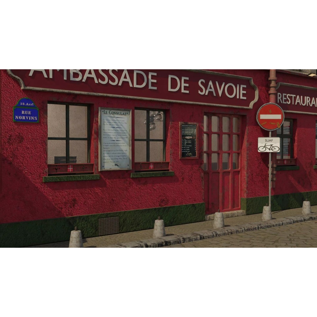 Le Consulat Paris Restaurant 3D Model – Realistic Street Scene, FBX, PBR - View 19