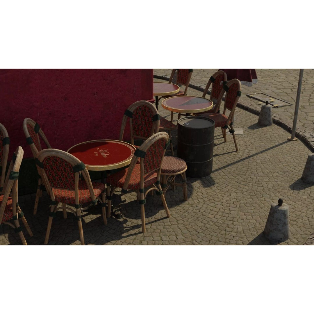 Le Consulat Paris Restaurant 3D Model – Realistic Street Scene, FBX, PBR - View 35