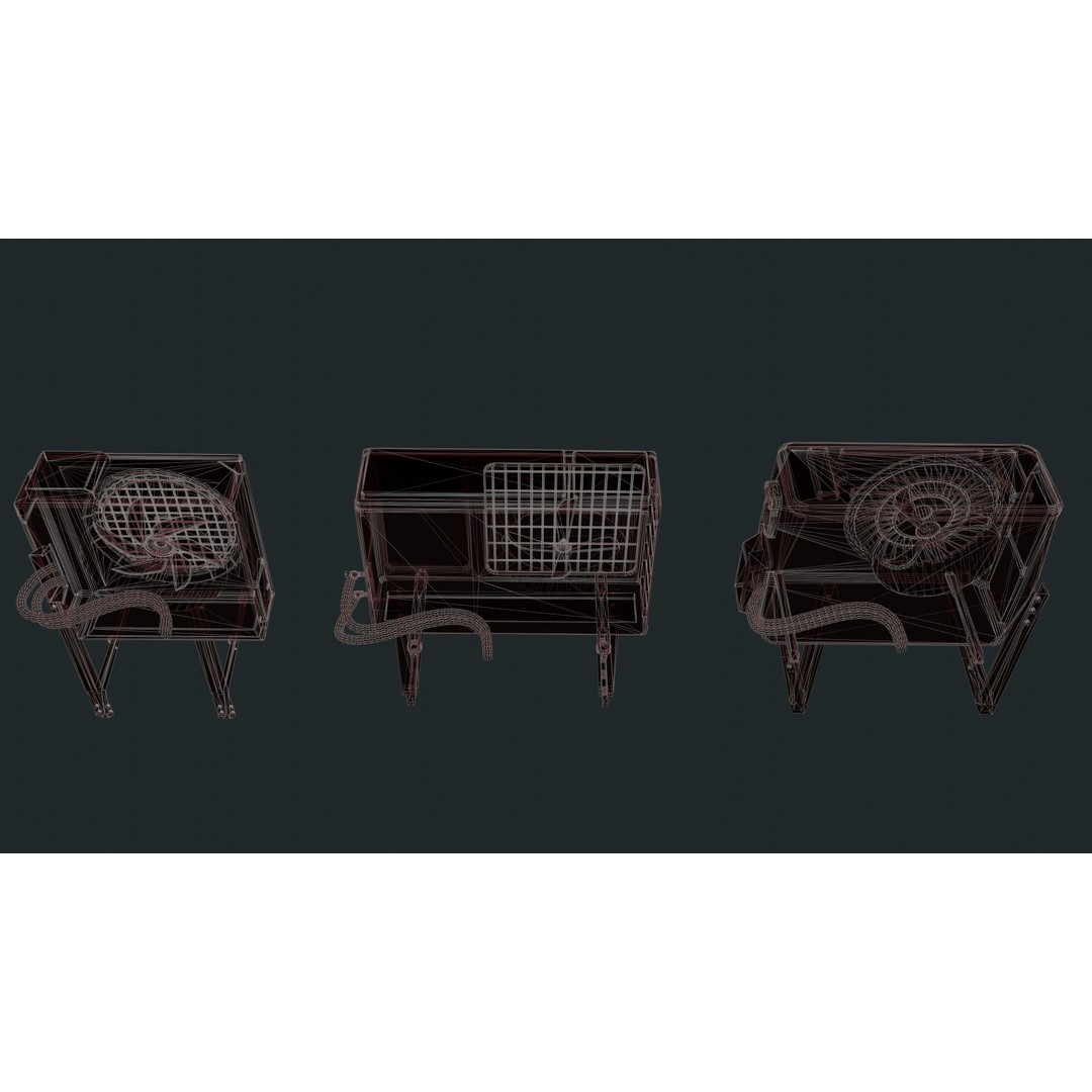 Air Conditioner 3D Model – Low Poly PBR Asset, FBX, Blender