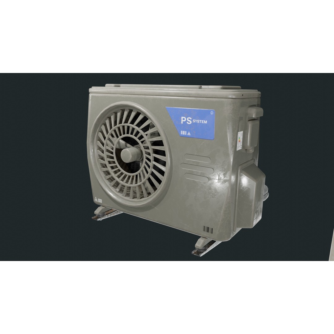 Air Conditioner 3D Model – Low Poly PBR Asset, FBX, Blender - View 11