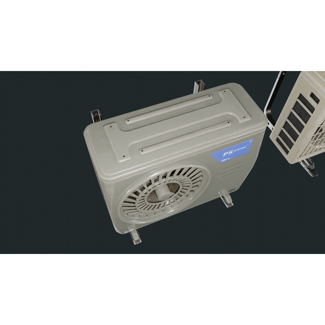 Air Conditioner 3D Model – Low Poly PBR Asset, FBX, Blender - View 13