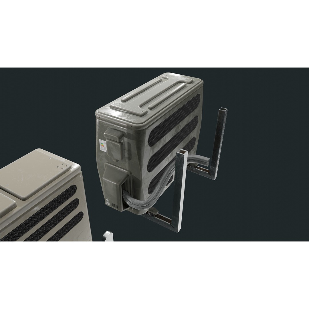Air Conditioner 3D Model – Low Poly PBR Asset, FBX, Blender - View 14