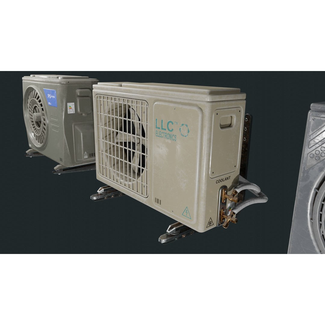 Air Conditioner 3D Model – Low Poly PBR Asset, FBX, Blender - View 16