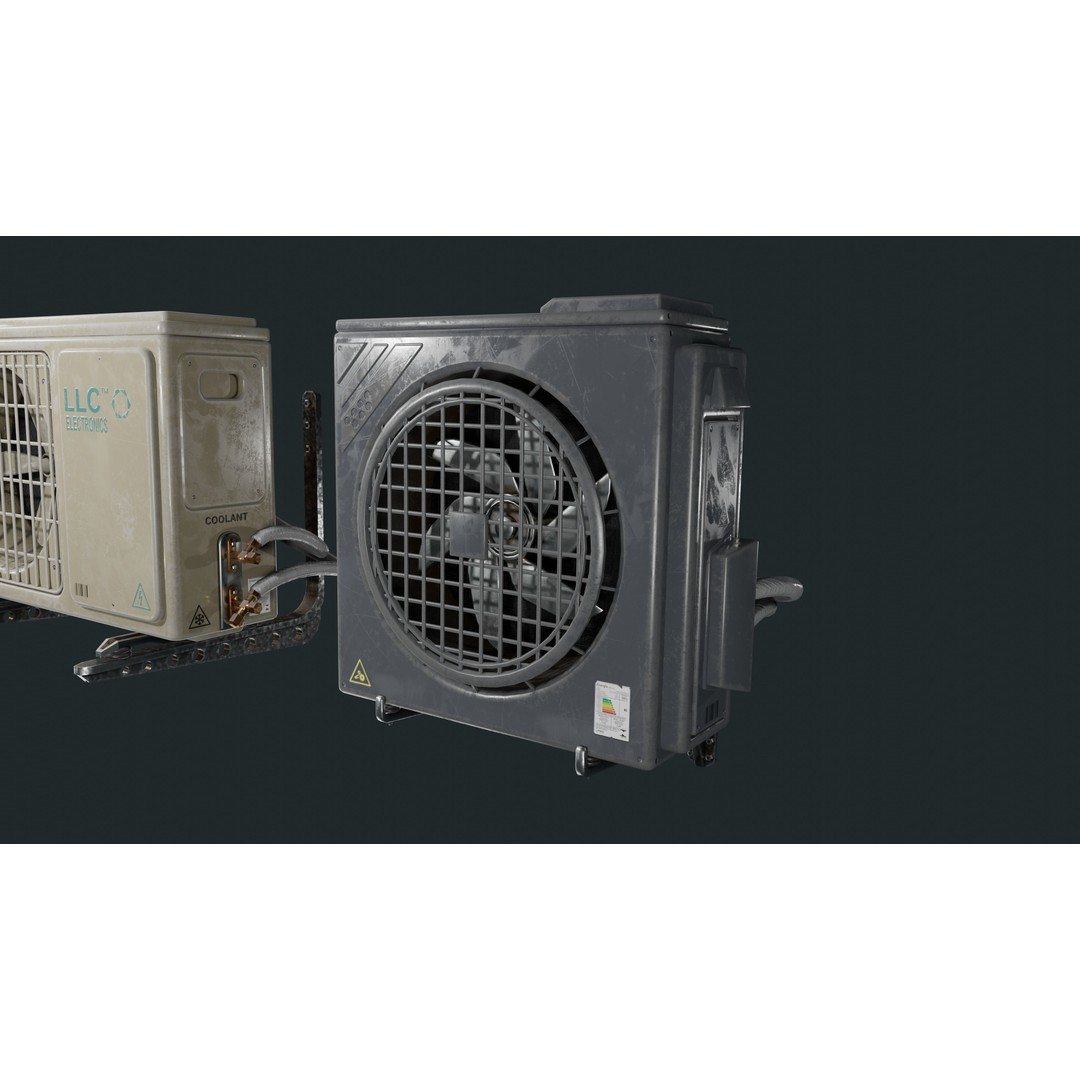Air Conditioner 3D Model – Low Poly PBR Asset, FBX, Blender - View 19