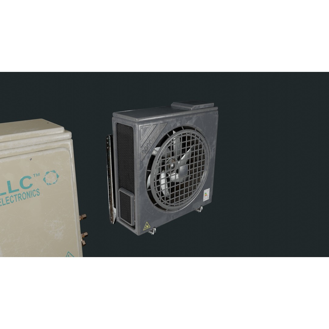 Air Conditioner 3D Model – Low Poly PBR Asset, FBX, Blender - View 21