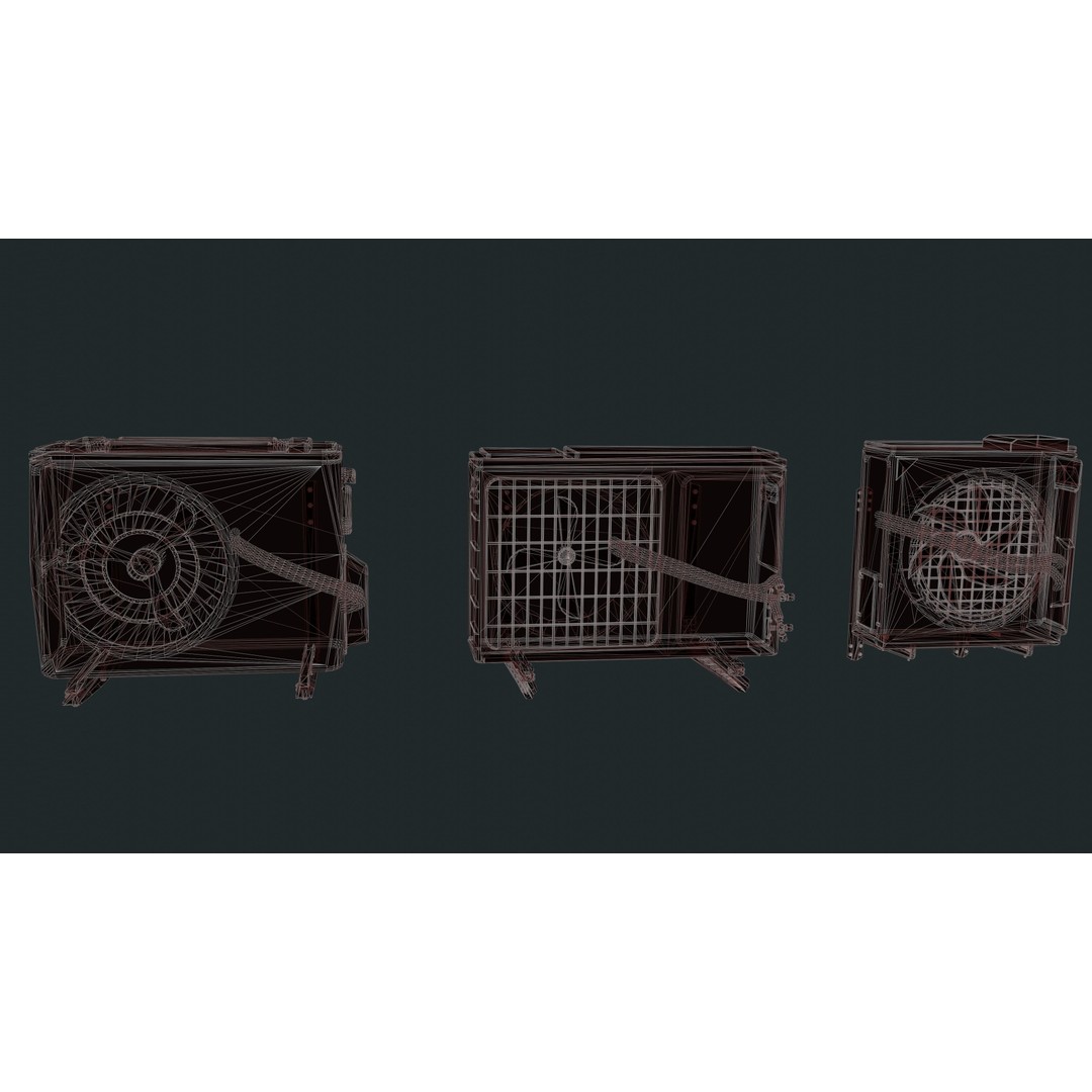 Air Conditioner 3D Model – Low Poly PBR Asset, FBX, Blender - View 24