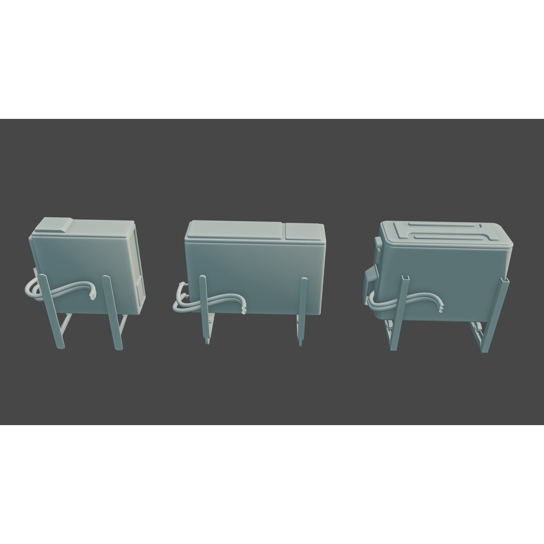 Air Conditioner 3D Model – Low Poly PBR Asset, FBX, Blender - View 25